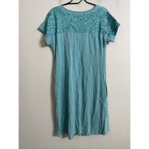 Soft Surroundings Embroidered Gladstone Dress Knee Length In Blue Womens Small - Picture 7 of 7